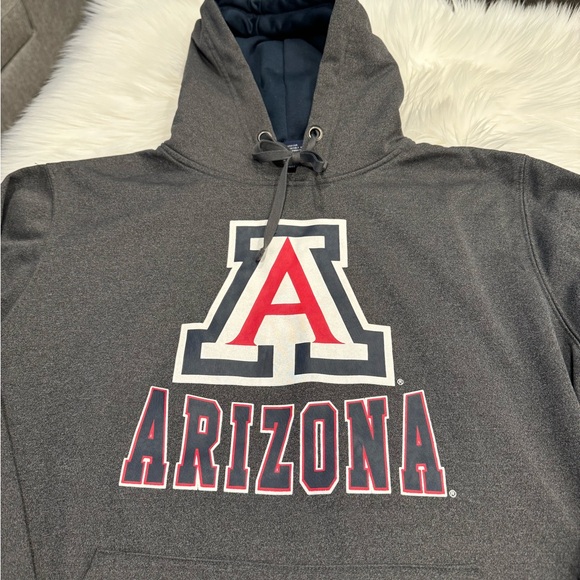 University of Arizona Wildcats Gray Hooded Sweatshirt Hoodie Men's Medium - Picture 5 of 14